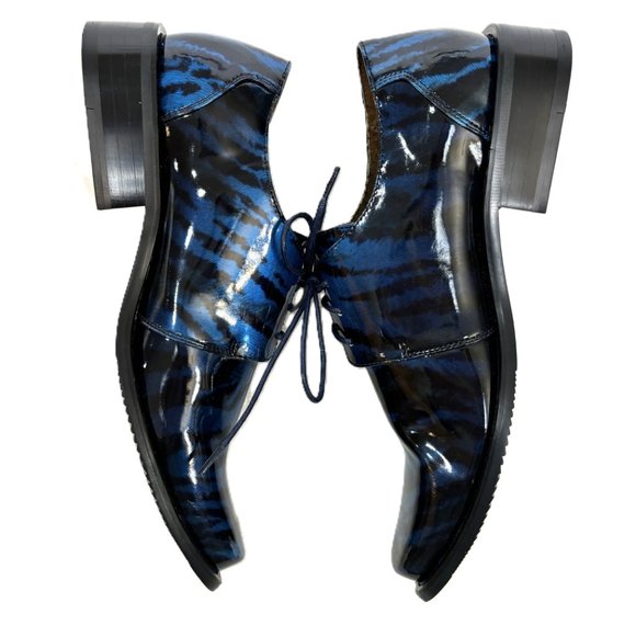 Vintage Zebra Blue Oxford Formal Zoot Suit Dress Shoe Rare OOAK NWOT main image 7